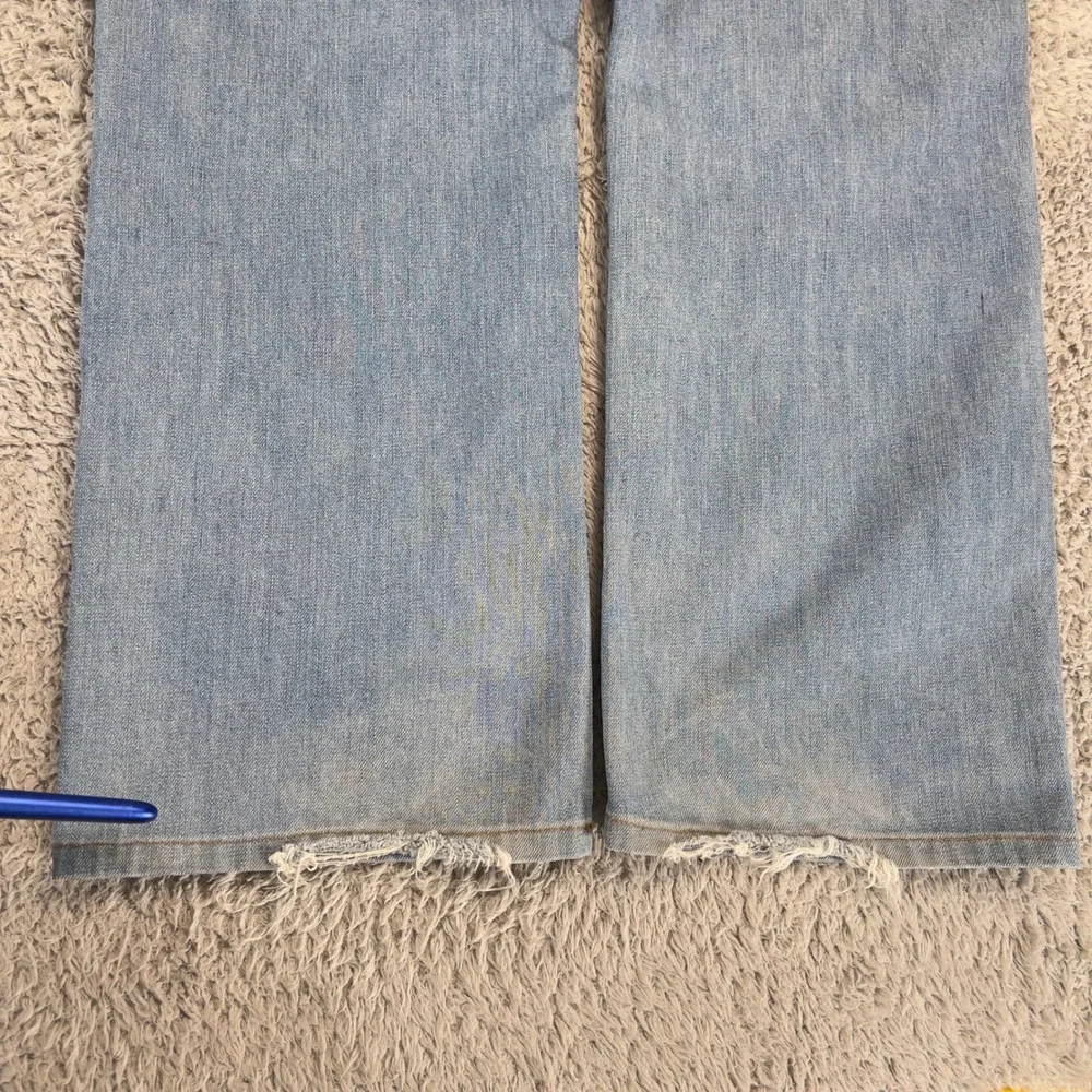 Rocawear Jeans Mens 36 Y2K Baggy Straight Cargo Flap Pocket Light Wash Skater